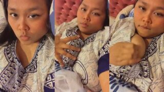Bokep tobrut keluar susu sange sebelum tidur melayu